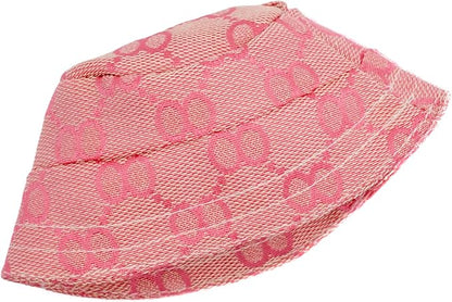 Clothes Compatible with Labubu 17cm, Premium Handmade Dolls Accessories with Chic Grid Hat & Rompers & Bag 3 Piece Set, High-End Fashion Outfit for Play & Display, No Doll - Pink