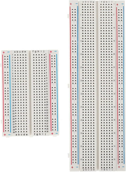 BOJACK 1Pcs 803 Tie points and 1 Pcs 400 Tie Points Solderless Breadboard and 65 Pcs Flexible Breadboard Jumper Wires and 6PCS 170 Points Mini Solderless Breadboard