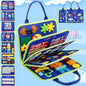 Busy Board for 1 Year Old, Montessori Toys for 1 2 3 4 Years Old Toddlers Baby Sensory Busy Book Preschool Learning Activities Airplane Car Travel Toys Birthday Gifts for Boys Girls 12 Months