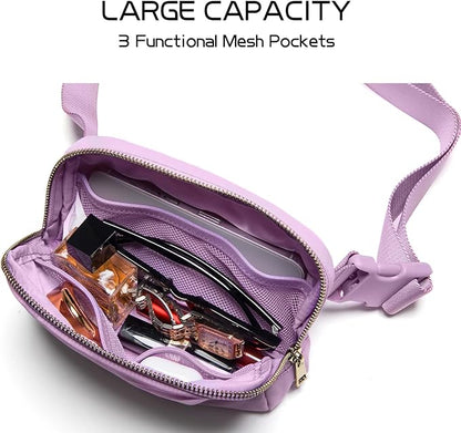 Gitus Gifts for 8 9 10 11 12 Year Old Girls Belt Bag Fanny Pack Crossbody Bags with Initial Letter Patch Cute Stuff Birthday Gifts for Teen Girls Women Personalized Trend Stuff (Lavender-H)