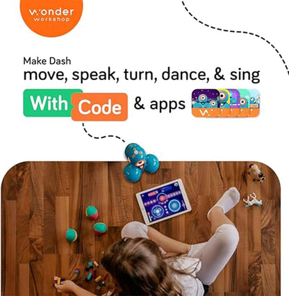 Wonder Workshop Dash Robot - Coding Robots for Kids 6+ - Voice Activated STEM Robot Toys - Interactive, Educational & Programmable