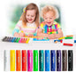 Tempera Paint Sticks - 12 Bright Colors, Quick Drying, Easy to Color and Washable Crayons for Kids and Students
