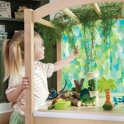 Guidecraft Sensory Table System with Lid for Kids - Sand and Water Table with Large Play Bin, Chalkboard, and Arch | Toddler Activity Center for Indoor and Outdoor Use