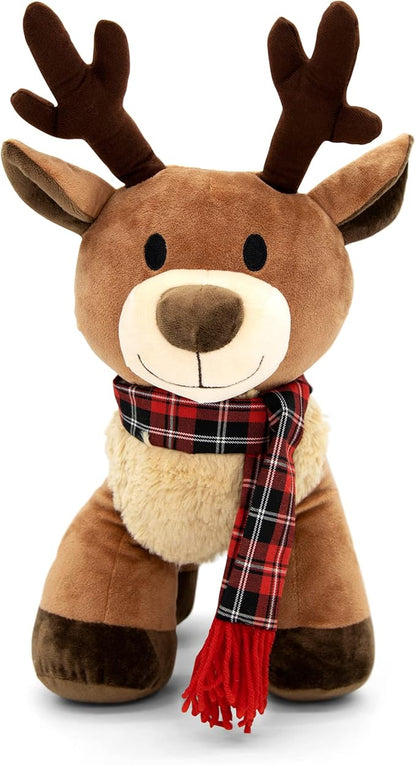 Plush Reindeer Stuffed Animal - Holiday Deer Characters with Antlers Toy for Girl, Boy, Baby, and Toddler - Christmas Decor Animals - Randall, 14 Inch