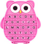 Fidget Toys for Kids, Owl Shaped Silicone Squeeze Sensory Toys, Alphabet Bubble Stress Anxiety Relief Relax Tools for Kids Adults School Classroom Gift Party Favors (Rose red)
