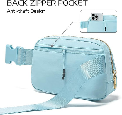 Gitus Gifts for 8 9 10 11 12 Year Old Girls Belt Bag Fanny Pack Crossbody Bags with Initial Letter Patch Cute Stuff Birthday Gifts for Teen Girls Women Personalized Trend Stuff (Icing Blue-J)