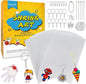 165 PCS Shrink Dink Keychain Kit Includes 20 PCS Shrink Paper Sheets and 145 PCS Metal Accessories, Shrink Papers for Kids Creative Craft School Projects and Christmas Ornaments