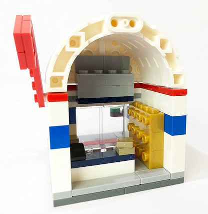 Brick Loot Mini City Post Office Set – 96 Pieces Postal Service Building Kit with Mailbox, Mail Packages, and Accessories – Compatible with Lego, Creative Play for Kids and Adults