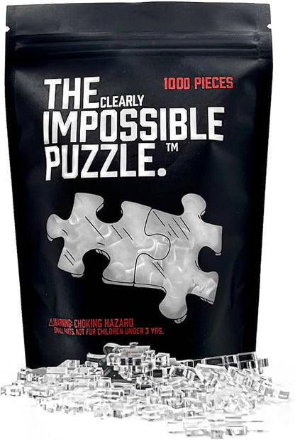 The Clearly Impossible Puzzle 100, 200, 500, 1000 Pieces Hard Puzzle for Adults Cool Difficult Puzzles Clear Hardest Puzzle - Difficult Funny Puzzle for Adults (1000 Piece)