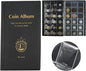 AITIME 180 Pockets Coin Collection Supplies - Coin Collecting Holders Book Album for Collectors, Collector Album Storage Suitable for Coin Diameter Less Than 1.66 Inches (Black)