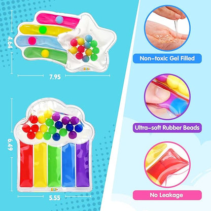 2 PCS Color Sorting Sensory Toys for Toddlers: Quiet Calm Down Corner Supplies for Kids - Fine Motor Matching Game for Preschool Learning Activities - Classroom Autism Sensory Products for Kids 3+