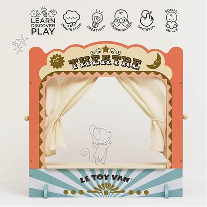 Le Toy Van – Wooden Tabletop Puppet Theatre | Imaginative Play Theatre - Suitable for Ages 3+ Years