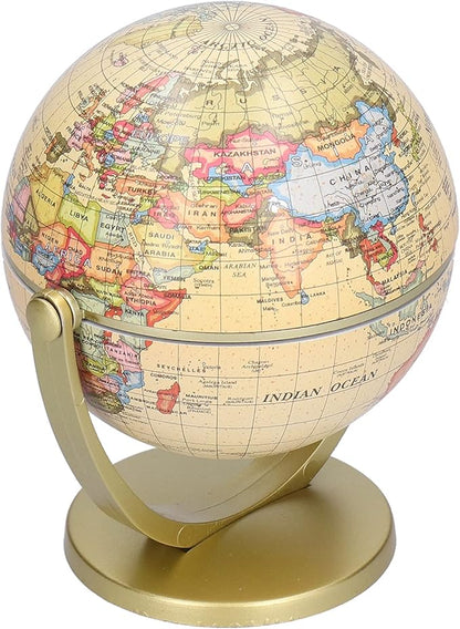 World Globe for Adults, Clear Plastic, Political Map, Desktop Rotating Earth Geography Globe