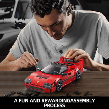 VGD Car Building Kit with Display Case, Cool Collectible Model Super Race Car Building Blocks Set, 1:24 Scale Collectible Model Cars Set for Kids Boys Girls Adults Sports car Lovers Kids - 322PCS