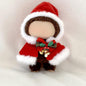 17cm Doll Clothes Set(No Doll), Hat & Overalls Set for 17cm Labubu Suit, Cute Cloth for Dress up Unique Style Dolls Outfit Stylish Clothes for Labubu (Christmas Red Cloak)