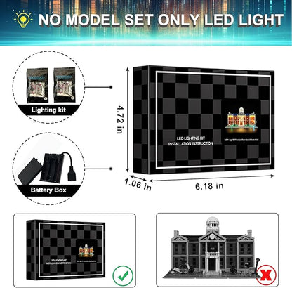 LED Light Kit for Lego 76294 X-Men: The X-Mansion Building Set, Compatible with Lego 76294 Building Blocks Model(Not Include Blocks Set)
