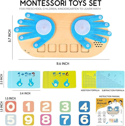 Montessori Toys Number Blocks Toys for Kids, Learning Toys for Toddlers 3+ Years with Music, Math Game Educational Toys, Homeschool Supplies Preschool Kindergarten Math Manipulatives