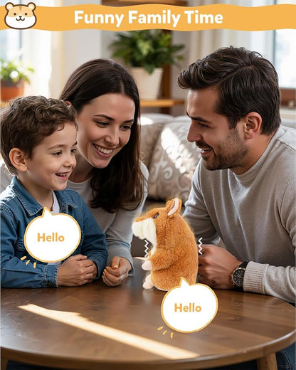 Ayeboovi Toddler Toys Talking Hamster Repeats What You Say Interactive Fun Kids Toys for Ages 2-4 Birthday Gift | Stuffed Animals Autism Toy Gifts for 2 3 4 5+ Year Old Girls Boys