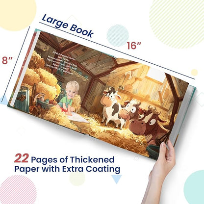 ELFINK Personalized Children Story Books - The Talking Farm Adventure - Customized Name & Photo - Baby Gifts - Children Bedtime Story (Soft Cover)