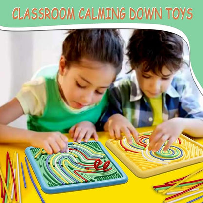 Sensory Activity Board for Kids & Toddlers: Double-Sided Fidget Board Toys with Storage Bag for Stress, Anxiety, ADHD & Autism | Tactile Sensory Toys for 3 4 5 6 Year Old Boys & Girls (2PCS)