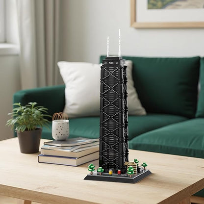 John Hancock Center Chicago Architecture Model Building Blocks Sets The Office Landmarks Skyline Set Toys Collection for Kids Adults 1284Pcs