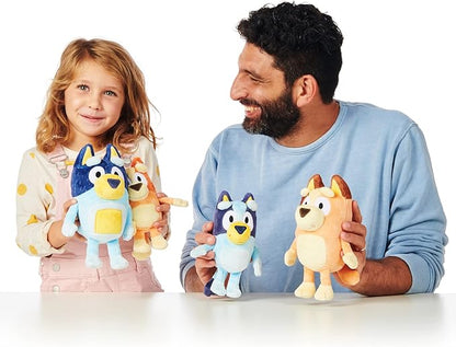 Bluey Heeler Family Stuffed Animal Set of 4, 7-8”, Soft, Bingo, Bandit, and Chilli Plush Figure Toys, Cuddly Plush Toys for Kids Ages 3+