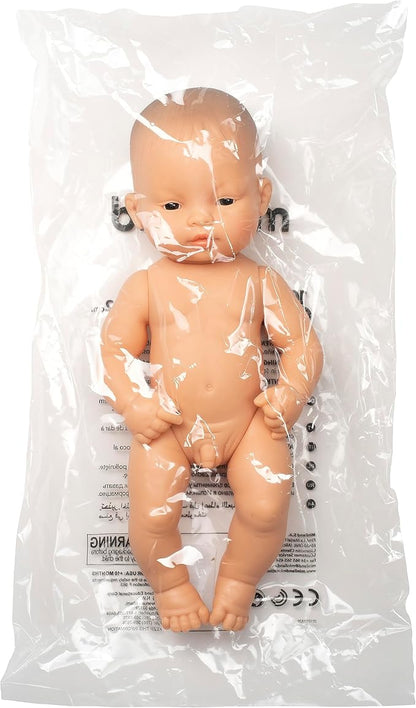 Miniland Doll 12 5/8'' Asian Boy (Polybag) - Made in Spain, Anatomically Correct, Quality, Inclusion