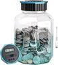 X-Large Piggy Bank for Adults Kids, Vcertcpl Digital Coin Counting Bank with LCD Counter, 2.4L Capacity, Great Coin Counter Bank Money Counting Jar with Total Amount Displayed (G Blue, X-Large)