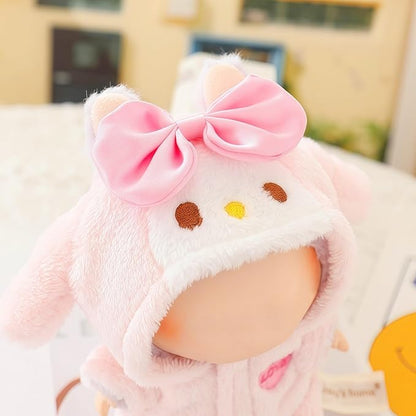 17cm Doll Clothes Set, Overalls Set for 6.7inch Doll Suit, Faking Animal Style Outfit Jumpsuit, Cute Fashion Dress Up Clothes Accessories for 1st/2nd/3rd Gen Dolls (Rabbit)