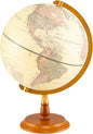 COSTWAY 12” Illuminated World Globe, Geography Educational Globe with Built-in LED Night Light, Wooden Stand, Clear Map for Kids & Adults Learning, Desktop Globes for Students, Decoration (Bronze)