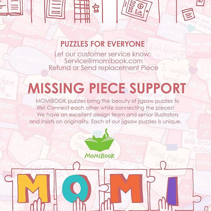 MOMIBOOK Puzzles for Adults 1000 Pieces Jigsaw Puzzles of This Little Thing Called Love, Painting Image Challenging Hard Impossible Hard Puzzle Unique Funny Christmas Valentine's Birthday Gifts