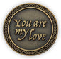 Romantic Love Expression Antique Gold Plated Pocket Coin for Date Night, You are My Love, with You Forever Won't Be Long Enough, Love Gift for Men & Women, from Him or Her