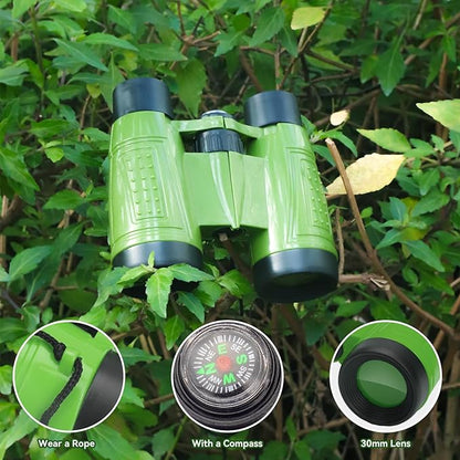 ASONA 24 PCS Binoculars for Kids with Neck String, Bulk Toy Binoculars Nature Exploration Toys Safari Jungle Animal Theme Party Favors for Bird Watching Camping Hunting Hiking Supplies