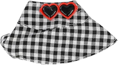 Doll Clothes for Labubu(NO Doll), for 17/15cm Plush Dolls, Clothing Suit Toy Figurine Outfit Set Dress Up with Kawaii Style Accessories, Multicolour Overall and Cute Hat or Headwear (LB92)