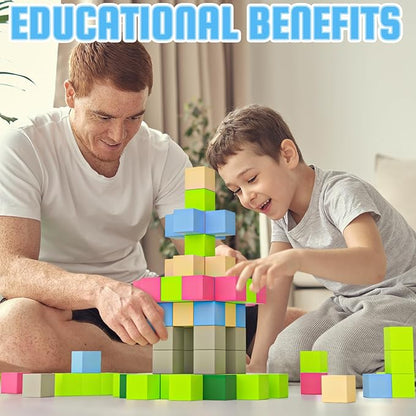 Magnetic Blocks, Magnetic Building Blocks Cubes for Boys & Girls, Magnet Blocks STEM Montessori Sensory Toys for Toddlers Gifts for 3+ Years Old, Fidget Cubes Construction Toys