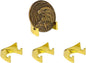 LOGOS COINS Challenge Coin Display Stand (3 Pack) - Sturdy Military Holder With Shining Gold Finish, No Tip and No Assembly Required Token Medallion Holder, 5mm Half Easel Stand