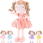 Gloveleya Baby Doll Gifts Plush Curly Girl Toys with Love 16" Orange