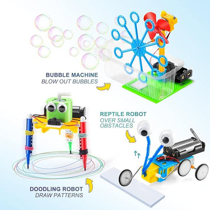 11 Set STEM Science Kit for Kids Ages 6-14 | Engineering & Physics Robot Building Science Experiments | Robotics STEM Toys for 8-12 Year Olds Boys & Girls