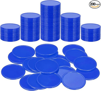 uxcell Plastic Poker Chips, Learning Counters Counting Counters Disk Marker Opaque Game Token for Game Play Math Counting