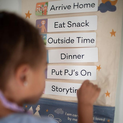 Slumberkins Visual Schedule for Siblings Bundle - Includes 2 Visual Schedules, Sloth Kin, Sloth's Daily Plan & Sloth Starts to Slumber Board Books - Practing Routines & Healthy Boundaries for Kids