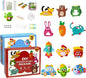Suzcan Fun Sewing Kit for Kids, Whateveri DIY Doll Sewing Toys, DIY Doll Sewing Toys, My First Sewing Kit, Weaving Loom for Kids, Sew Fun Animals Kit, Handmade Kids Sewing Crafts DIY Kits (A+C Set)