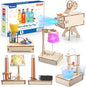 Poraxy STEM Science Kits for Kids Ages 8-10-12, 5 Set 3D Wooden Puzzles, Toys for Ages 8-13, DIY Educational Science Building Kits Crafts, Birthday Gifts for Boys and Girls 8 9 10 11 12 13 Year Old