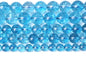 8mm 45PCS Blue Crystal Crackle Quartz Stone Spacer Round Loose Beads for Jewelry Making DIY Bracelet 15 inches Strand