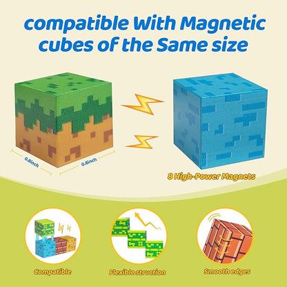 Magnetic Building Blocks for Kids Ages 3-12+, 137PCS STEM Educational Magnet Toys, Magnetic Tiles Build Cubes with Light Game, Ideal Gift for Toddlers Boys Christmas Birthday Girls