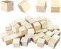 50Pcs 2cm Unfinished Wood Cubes, 0.78” Natural Square Wooden Blocks for Math Counting, Crafts, and DIY Projects