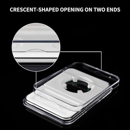 10-Pack 24mm Coin Slab Display Holder, Clear Acrylic Storage Case for Liberty, Barber, Standing Liberty and Washington Quarters, and Other 24mm Coins, Four-Point Fixation Coin Collection Box