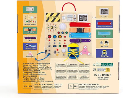 Hoarosall 23 in 1 Busy Board Montessori Toys for Toddler and 1-3 Year Old Boys and Girls