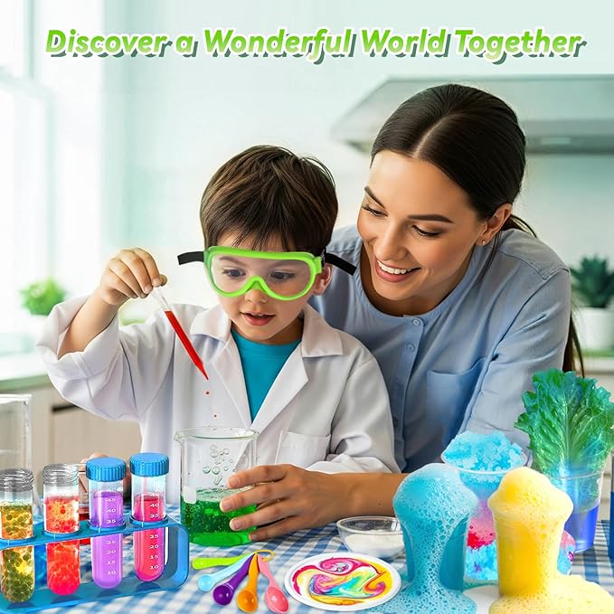250+ Experiments Science Kits for Kids, STEM Activities Educational Science Kits Gifts with Chemistry Set, Erupting Volcano and Growing Crystal Tree