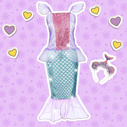Princess Dress Up for Girls 4-6, Dress Up Clothes for Little Girls 3t-4t