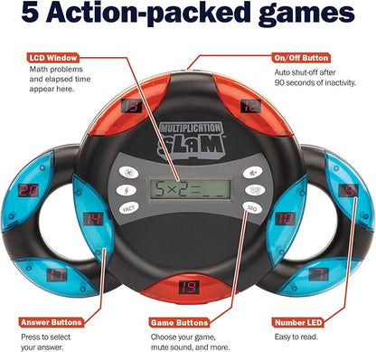 Educational Insights Multiplication Slam - Interactive Math Games, Division & Multiplication Game for 3rd Graders, Handheld Kids' Electronics, STEM Learning Tools for Ages 8+